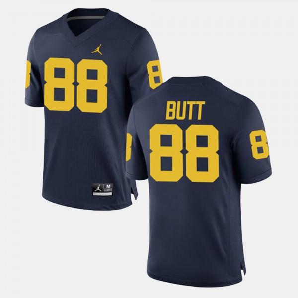 Michigan #88 Men Jake Butt Jersey Navy Stitched Alumni Football Game